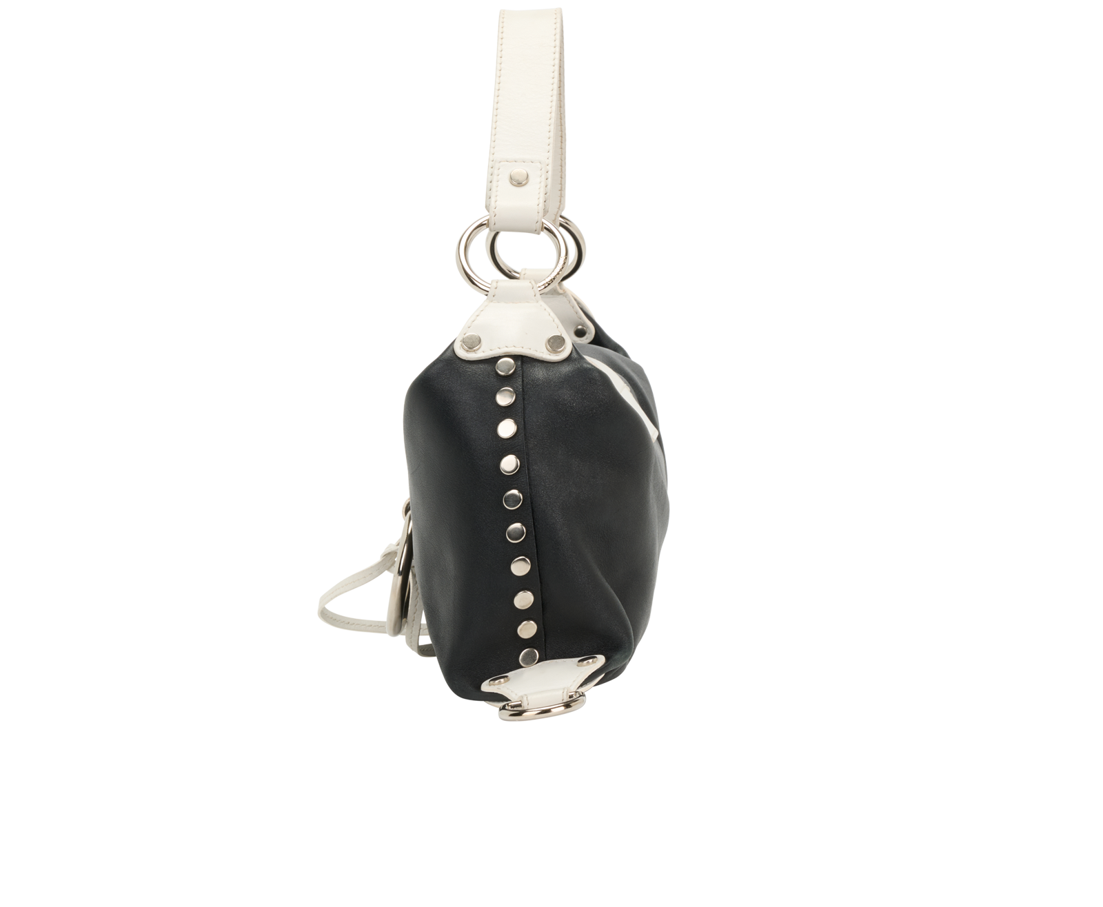 Vintage Hobo, &pound;320, Handbags, Black/White, Leather, Bottom view